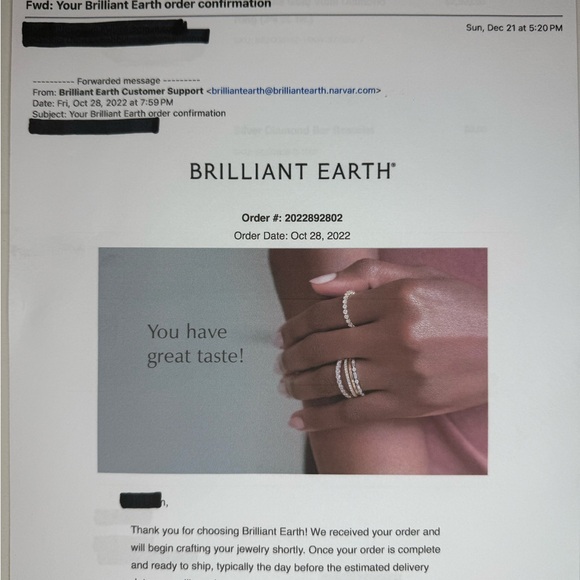 Brilliant Earth 18K White Gold Diamond Band Ring 0.75 CTW Size 7 - Picture 5 of 6